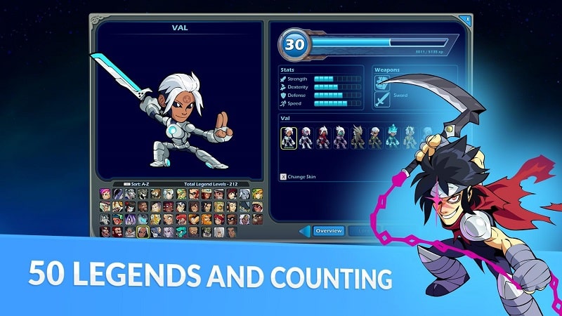 Dàn nhân vật nổi tiếng hội tụ trong Brawlhalla